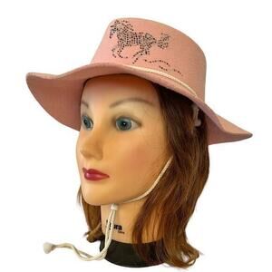 Silverado Embellished Pink Wool Felt Girls Cowgirl Hat - Cowboy Kids Made in USA